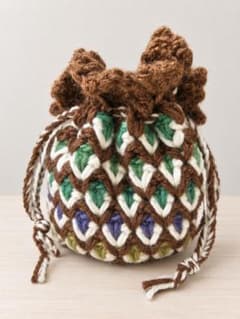 ハンドメイド かぎ針編み 巾着ポーチ♪のサムネイル