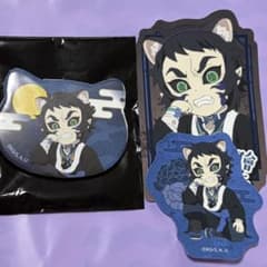 メルカリ最安！鬼滅の刃【鬼之棲街　ねこ型缶バッジ未開封2点】 鬼滅の刃 ナンジャ 鬼之棲街 ミニゲーム C賞 猫型缶バッジ ステッカー