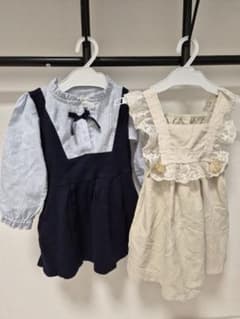 ​【サイズ90】Biquetteワンピース ／ Cottoli ワンピ 2点のサムネイル