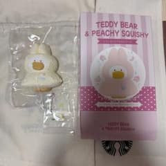 テディベア アヒル 合羽 スクイーズ レインコート Peachy Squishy