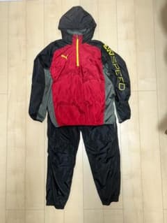 Puma ピステ・ウィンドブレーカー レッド/ブラック【上下】 - メルカリ