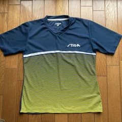 STIGA 卓球 ユニフォーム★Sサイズ★ネイビー／イエローのサムネイル