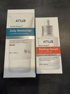 anua Peeling Serum 50ml, Daily Moisturizer 100ml