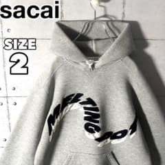 即完売】sacaiサカイ☆メルティングポット刺繍ロゴスウェットパーカー2