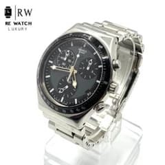 7-3437 Swatch AG 1999 クロノグラフ ブラック腕時計 - メルカリ