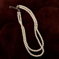 パール　2連ネックレス