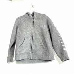 BILLABONG キッズ ジップアップパーカー グレー 裏起毛　男の子　女の子のサムネイル