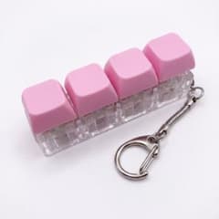 キーボード キーホルダー 4連 ピンクのサムネイル