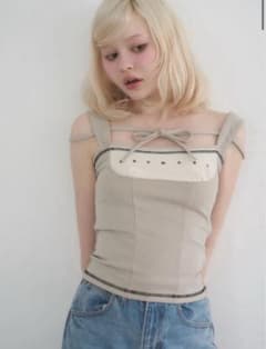 トップス andmary Luca stitch tops beige andmary Luca stitch tops beige 新品未使用タグ付き - メルカリ