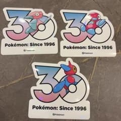 韓国限定】ポケモン 30周年記念ステッカー ポリゴン ポリゴン2