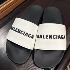 BALENCIAGA スライドサンダル ホワイト/ブラックのサムネイル