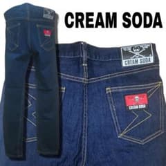 AQ064　CREAM SODA　デニム　ストレッチ　イナズマステッチパンツ AQ064 CREAM SODA デニム ストレッチ イナズマステッチパンツ