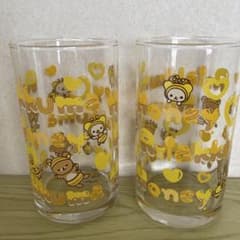 [미사용] 리락쿠마 Honey 유리 헤세이 레트로 컵 격 레어 희소