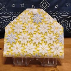 マスクケース 花柄C 黄色のサムネイル