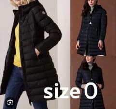 美品】 QR確認済 モンクレール TALEVE 0 ロング ブラック タレブ 