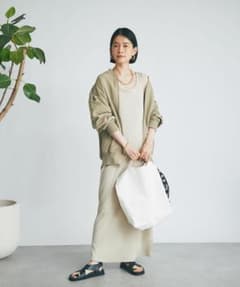 リヴドロワ　【全骨格細見え！】リブタンクワンピース　ベージュ　サイズFのサムネイル