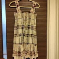 美品 バーバリー ノースリーブ ワンピース ノバチェック フレア