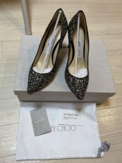 今日まで値下げJIMMY CHOO ブラック グリッター　パンプスのサムネイル