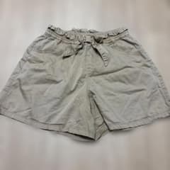 ベージュ ハーフパンツ ウエストリボン付きのサムネイル