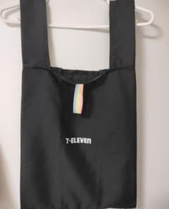 新品！未使用　セブンイレブン黒　エコバッグのサムネイル