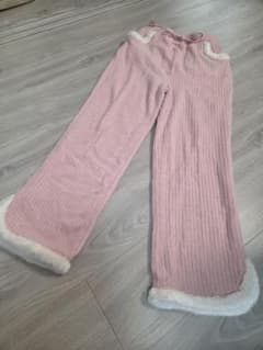 Bobon21 裏起毛パンツ ピンク Lのサムネイル