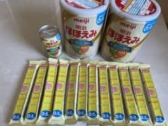 明治ほほえみ粉ミルク2缶  らくらくキューブ12本 らくらくミルクのサムネイル