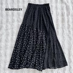 ビアズリー☆ドットパッチワークロングスカート 水玉 ブラック - メルカリ