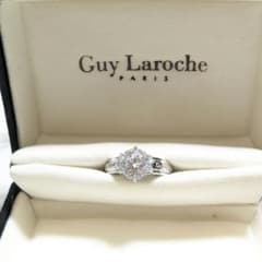 極美品 ギラロッシュ Guy Laroche 大粒ジルコニア ダイヤ リング