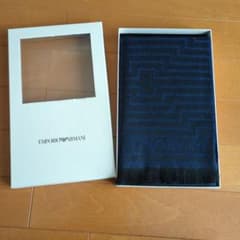 EMPORIO ARMANI ストール V1725 ネイビー - メルカリ