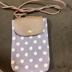 ラベンダー水玉ショルダーバッグ