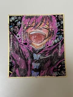 ミニ色紙 オリジナル アナログイラスト 原画 OC 男の子のサムネイル