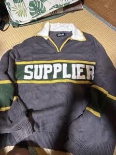 SUPPLIER ハーフジップ ニット グレー グリーンのサムネイル