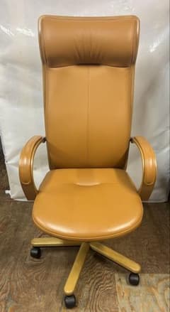 カリモクデスクチェア XT5700ブナ材 本革 ハイバック ロッキング