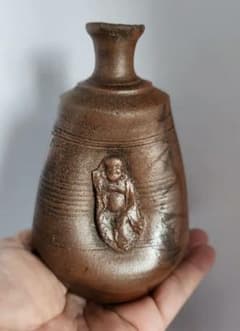 古備前　人形 徳利　第13代 木村長十郎 友敬 貫一(拓本)　室町末期 古備前 人形 徳利 第13代 木村長十郎 友敬 貫一(拓本) 室町末期 - メルカリ