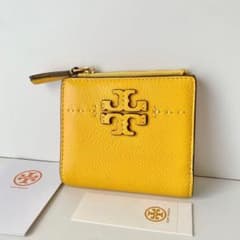 【TORY BURCH】トリーバーチ　二つ折り財布　マックグロー　イエロー　金運 TORY BURCH】トリーバーチ 二つ折り財布 マックグロー イエロー 金運