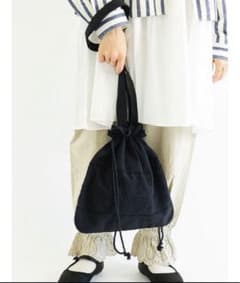完売！新品✨️サマンサモスモス SM2 ❤ カットワーク刺繍巾着 バッグ ブラックのサムネイル