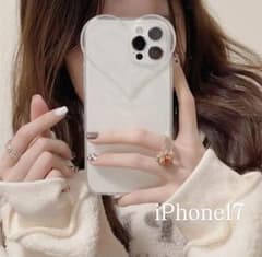 iPhone17　スマホケース　韓国　ハート　透明　可愛いのサムネイル