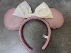 ディズニー ミニー カチューシャ ピンク スパンコール オーロラリボンのサムネイル