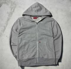 Supreme 10ssボーダージップアップパーカー グレーホワイトカナダ製 Mのサムネイル