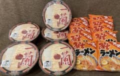 一蘭 とんこつカップ麺 5個 ＋ スナオシ サッポロみそラーメン 10袋 セットのサムネイル