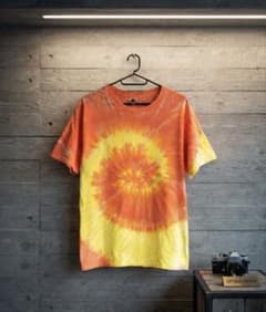 ま*）様 Artisan Tie-Dye Tシャツ オレンジ イエローのサムネイル