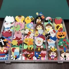 クラフトパンチ　詰め合わせ　春夏秋冬　ケース付き　セット　四季　12か月　パーツのサムネイル