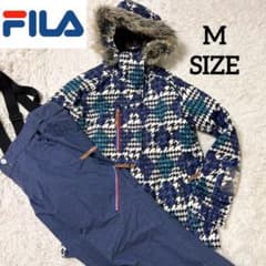FILA フィラ スキー スノーボード ウェア 総柄 千鳥柄 トリコロール M FILA フィラ スキー スノーボード ウェア 総柄 千鳥柄 トリコロール M