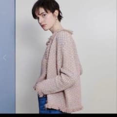 新品♡25SS アルアバイル ミックスツイードニットジャケット フリンジ 2 メルカリ