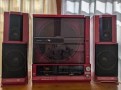 DIATONE 縦型レコードプレーヤー 本体 レッドのサムネイル