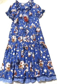 日曜限定中⭐︎ピンクハウス　綺麗なリボンブーケプリントのワンピース　新品のサムネイル