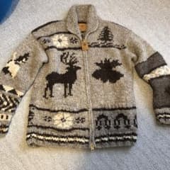 炭*酸様 ビームスプラス　カウチンセーター　鹿柄 40 ウール 炭*酸様 ビームスプラス カウチンセーター 鹿柄 40 ウール - メルカリ