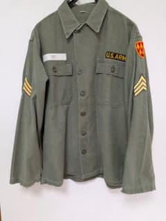 米軍 実物 OG107 ユーティリティシャツ 1st 筒袖 us army - メルカリ