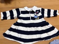 petit main ミニーマウス ボーダー ロンパース 80のサムネイル