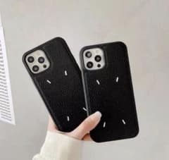 ルシアンペラフィネ風　黒　刺繍 レザー スマホケースiPhone11proMaxのサムネイル